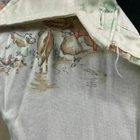 Vintage Jantzen Classics Button up Long Sleeve Women's Shirt Farm Horses Medium - Picture 4 of 10